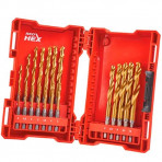 Set 19 burghie pentru metal Milwaukee HSS-G TIN RED HEX