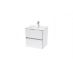 Mobilier de baie Unik CUBE 635mm, alb lucios