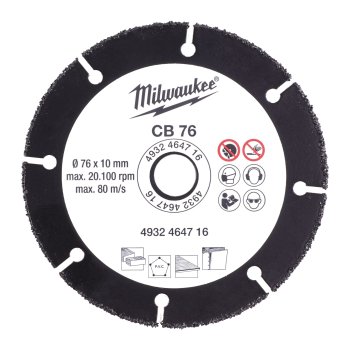 Disc universal cu carbura CB76 76mm,  Milwaukee