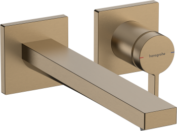 Baterie Hansgrohe TECTURIS E lavoar cu pipa 225mm, bronz periat