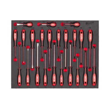 Set mixt surubelnite Tri-Lobe insertie spuma Milwaukee, 23 bucati
