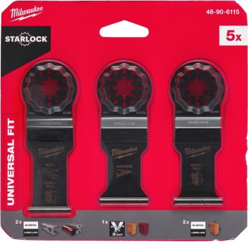 Set de 5 panze pentru masini multifuctionale (metal-lemn) Milwaukee