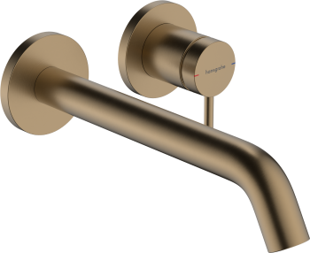 Baterie Hansgrohe TECTURIS S lavoar incastrata cu pipa 225mm, bronz periat