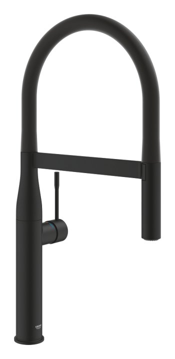 Baterie Grohe Essence chiuveta, dus extractabil, phantom black