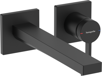 Baterie Hansgrohe TECTURIS E lavoar cu pipa 225mm, negru mat