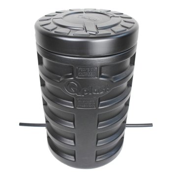 Camin apometru QPLAST_HDPE triplustrat D.560 H.900 negru, termoizolat cu capac si instalatie 3/4"