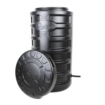 Camin apometru QPLAST_HDPE triplustrat D.560 H.1100 negru, termoizolat cu capac si instalatie 3/4"