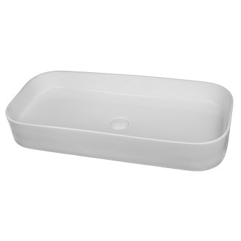 Lavoar pe blat Fluminia Capri-85, 850 x385 mm, alb lucios