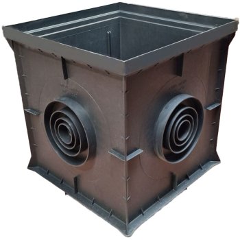 Camin PP BASE patrat Negru tip I A15-C250 550x550