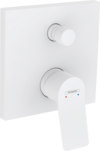 Baterie cada incastrata Hansgrohe Vivenis, 2 iesiri, alb mat