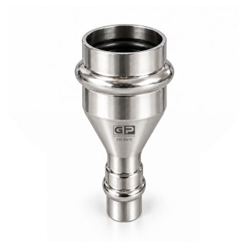 GP Reductie inox 316 V press 35x15