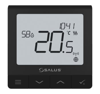 Termostat wireless cu acumulator Quantum Negru SQ610BRF SALUS
